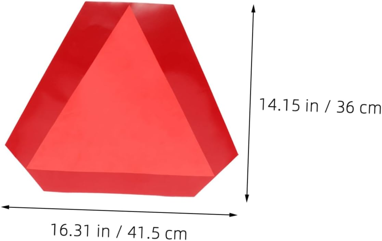 Gatuida 2Pcs Car Warning Triangle Sign Reflective Tape Strip for Trailer Safety Slow Moving Automotive Sign