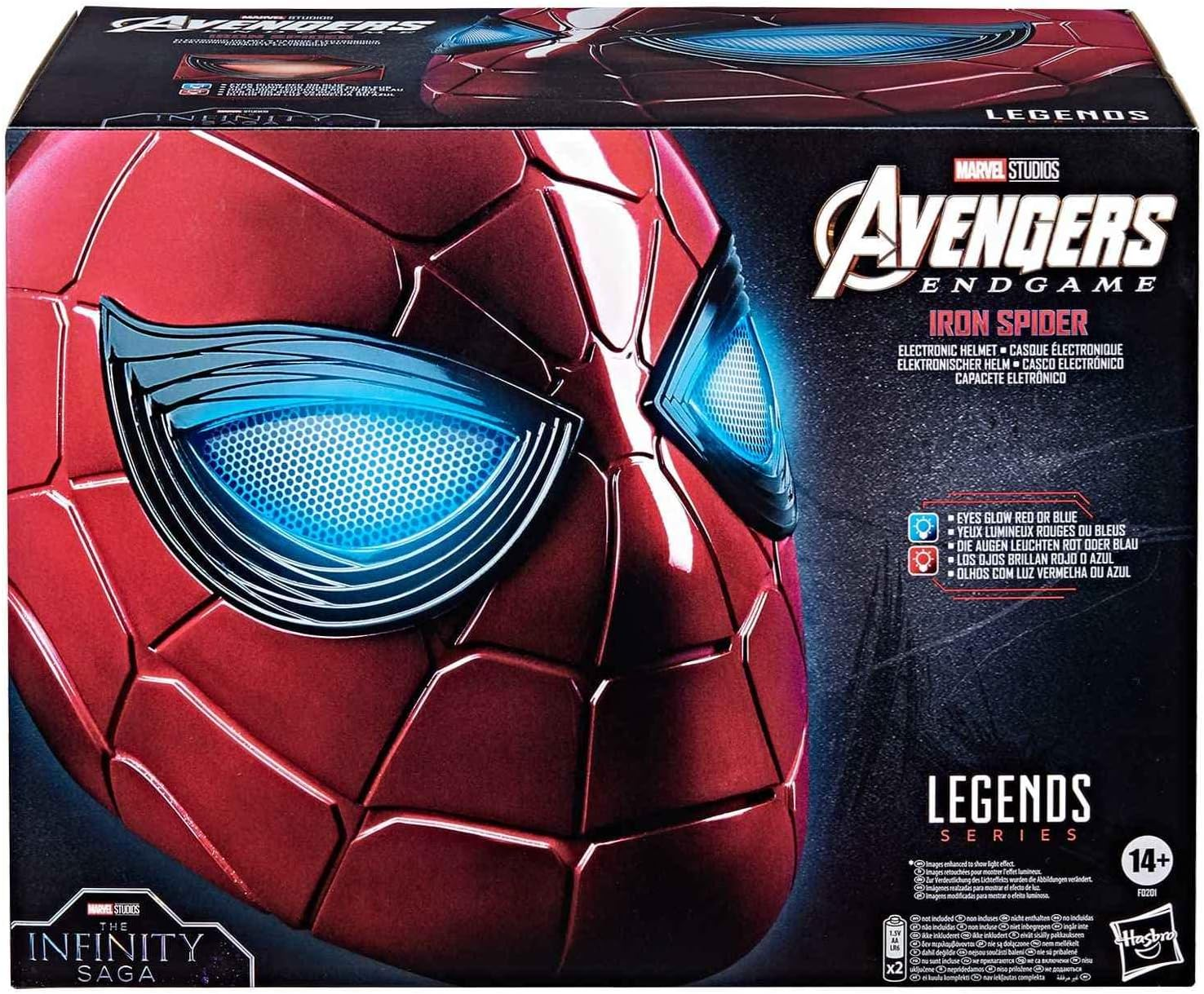 Marvel - Legends Series - Spiderman Iron Spider Electronic Helmet - Glowing Eyes - Inspired by Spider-Man: No Way Home - Collectible Roleplay and Toys for Kids - Boys and Girls - F0201 - Ages 14+ image number 4