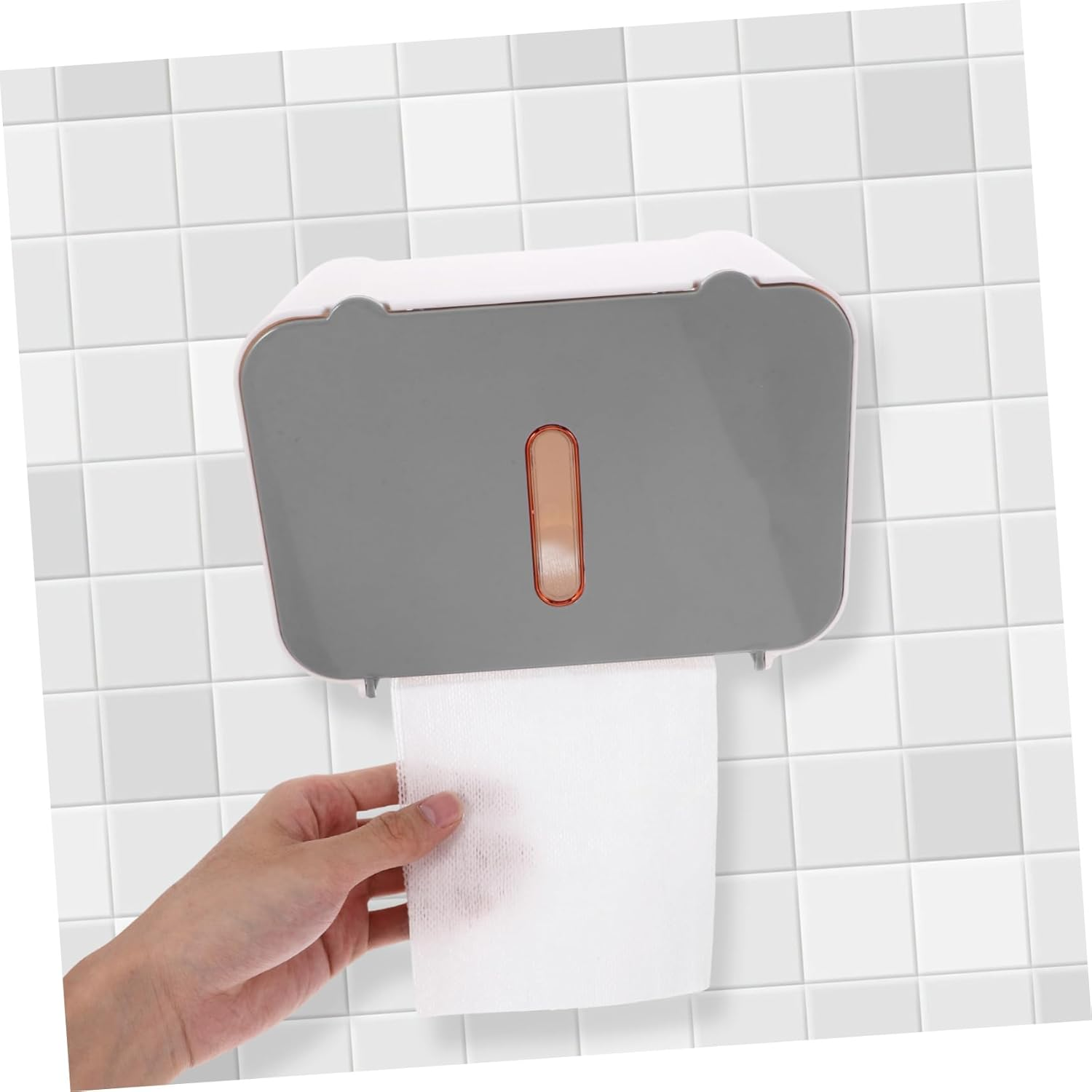 Easy Install Waterproof Wall-Mounted Paper Towel Holder Touchless Bathroom Accessory Modern Decor for Washroom image number 2