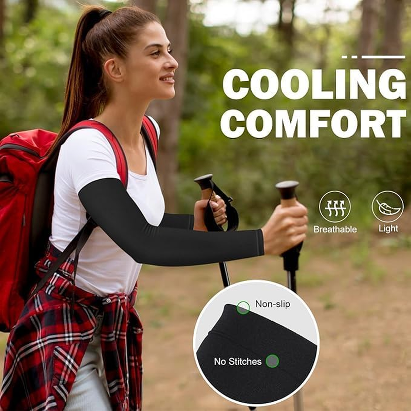 UV Sun Protection Compression Arm Sleeves for Men & Women,Cooling Athletic Sports Sleeve for Football, Golf,Volleyball image number 1