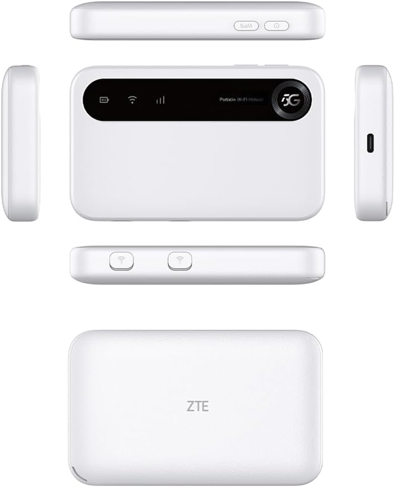 ZTE U50 Portable Wifi Access Point 5G with SIM Slot, Unlocked SIM Slot, Cost-Effective for 32 Home/Business Devices, 5G and 4G+, AX1800 Wifi 6, up to 32 Devices image number 1