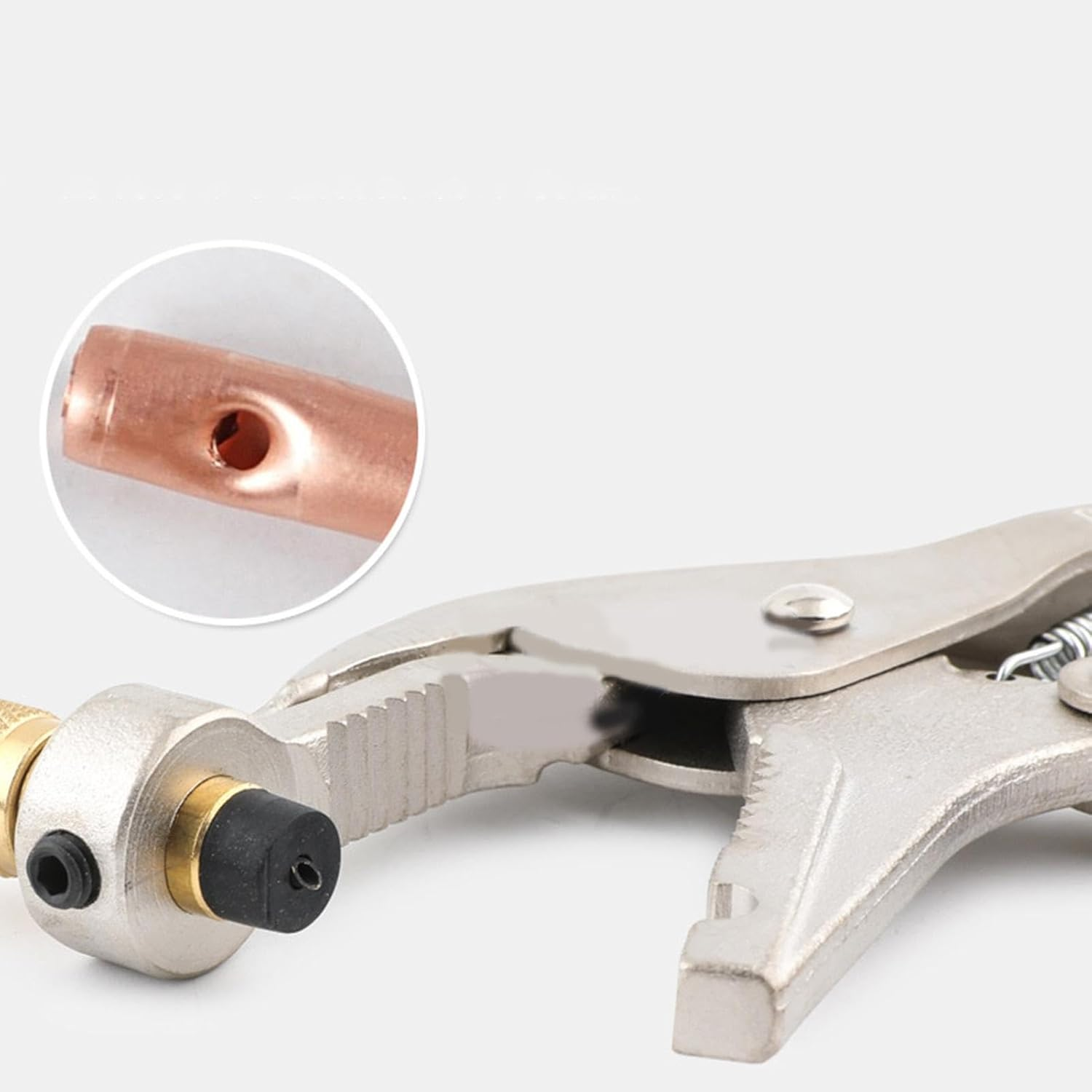 Refrigerant Recovery Piercing Tool, Air Conditioner Recovery Pliers, Hvac Refrigerant Recovery Tools, Steel Refrigerant Recovery Clamp 20Cm for Repair, Air Conditioner, Metal Color image number 6
