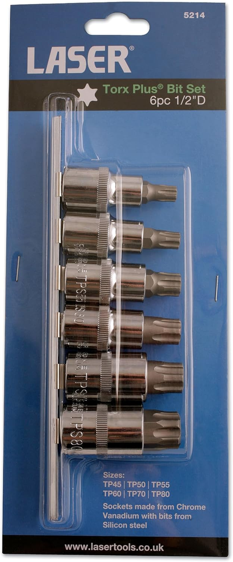 Laser 5214 Dia 1.2-Inch Torx plus Bit Set (6 Pieces) image number 3