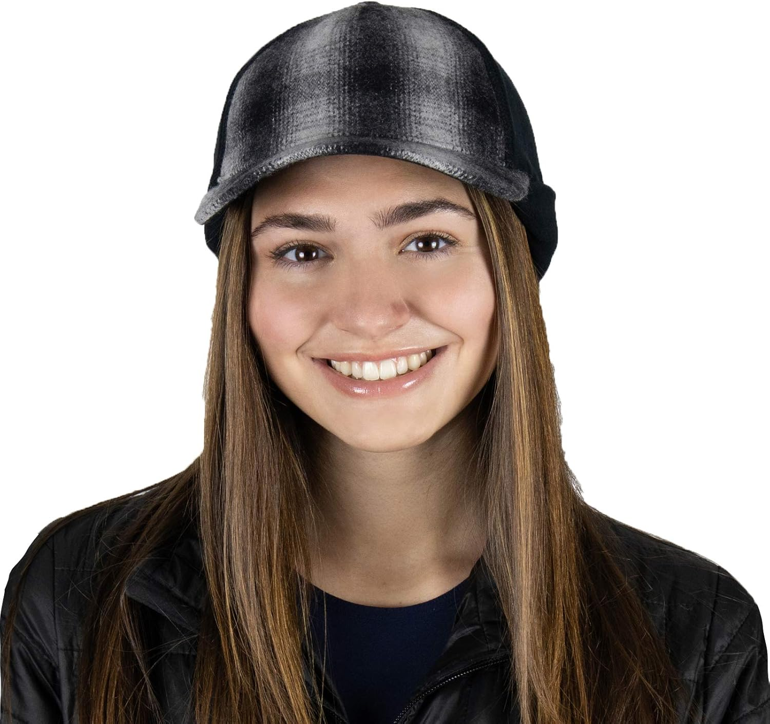 Trailheads Women'S Winter Ponytail Hat | Trucker Hat with Drop down Ear Warmers image number 2