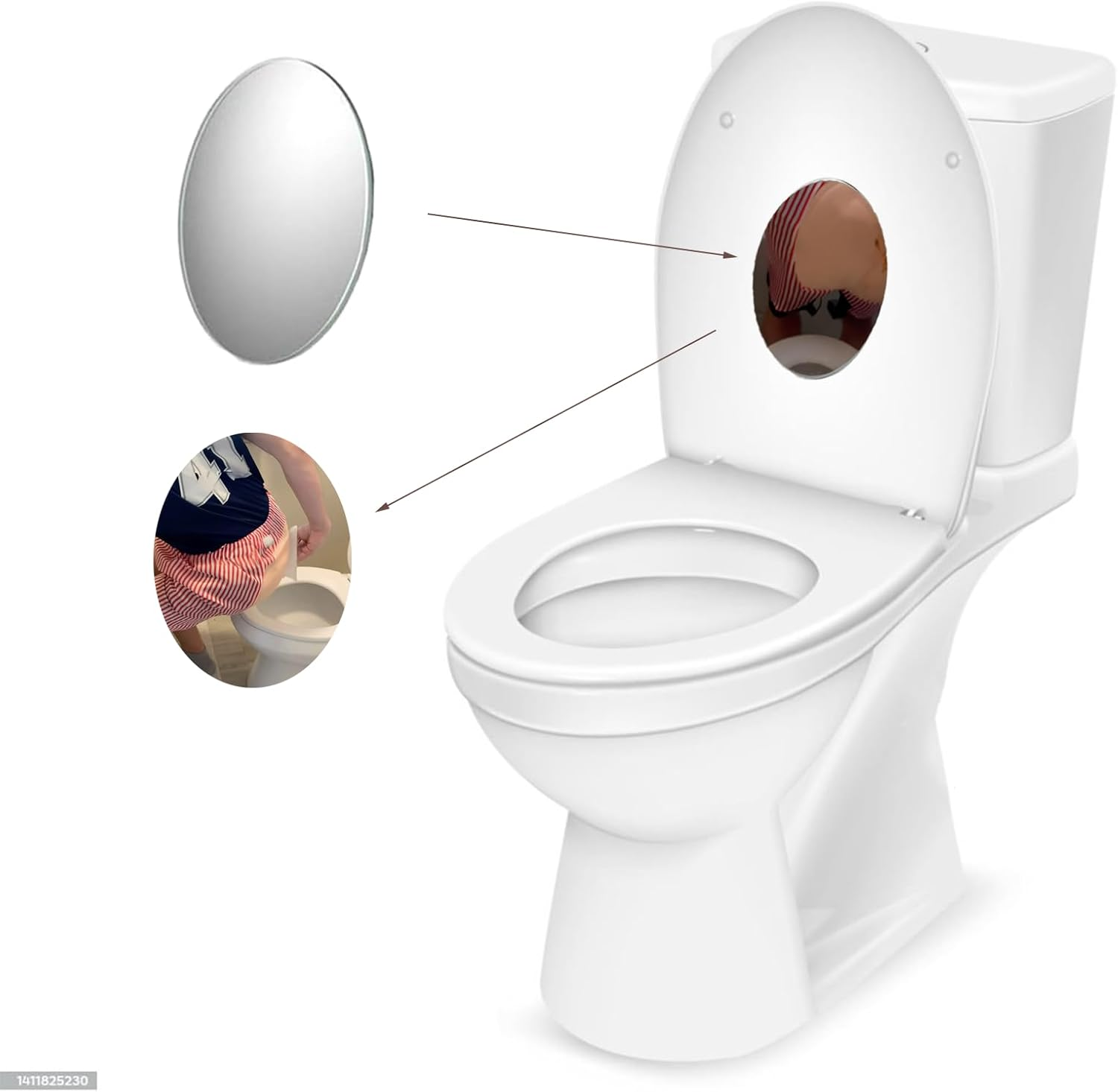 Toilet Mirror for Wiping Potty Training Kids Compact and Convenient Bathroom Mirror for Easy Viewing Shatterproof Fog-Free Design Ideal for Personal Grooming & Daily Use