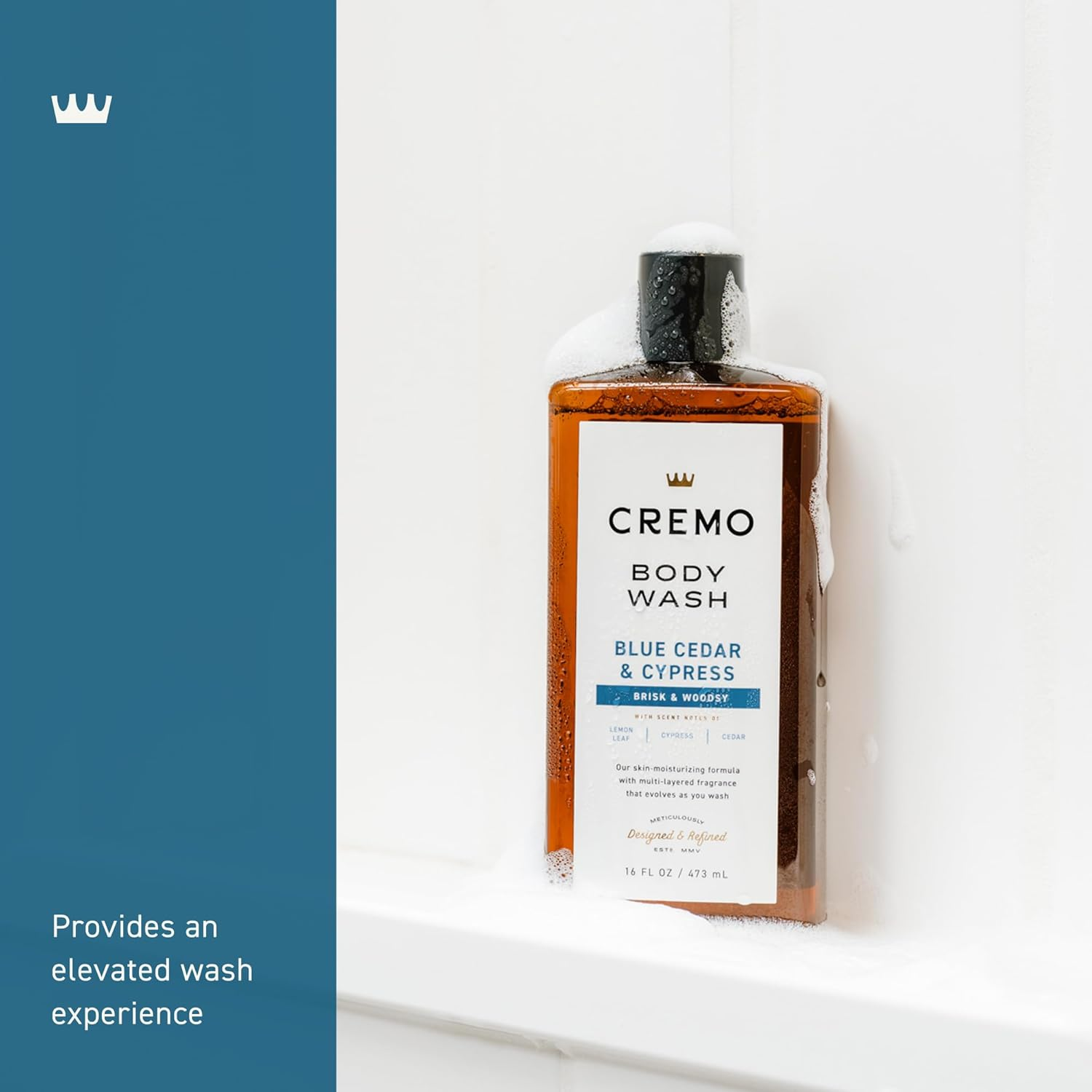 Cremo Body Wash Men, a Woodsy Scent with Notes of Lemon Peel, Cypress and Cedar, 16 Fl Oz image number 1