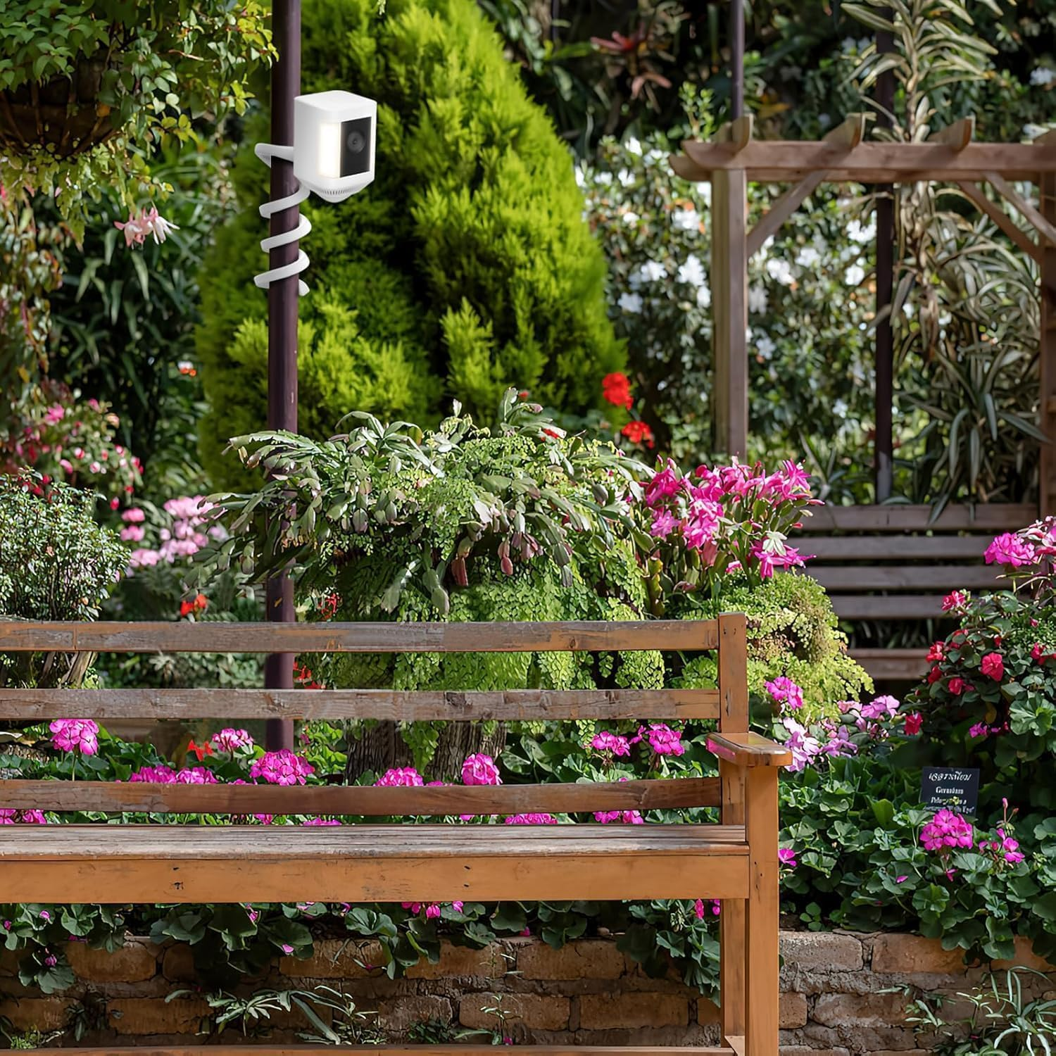 1PACK Flexible Twist Mount for Ring Outdoor Cam Plus/Plug-In 3Rd Gen/Stick up Cam Pro Battery & Spotlight Cam/Pro/Plus (Battery), Attach Your Ring Camera Everywhere,Easy Installation image number 4