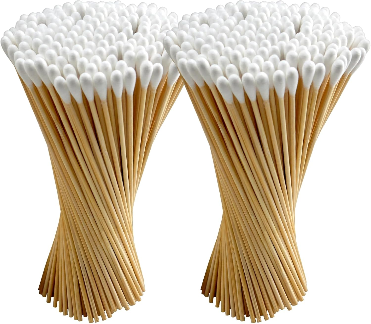 200PCS 6" Long Cotton Swabs with Bamboo Sticks - Lint Free, Highly Absorbent Cleaning Cotton Tipped Applicators image number 5