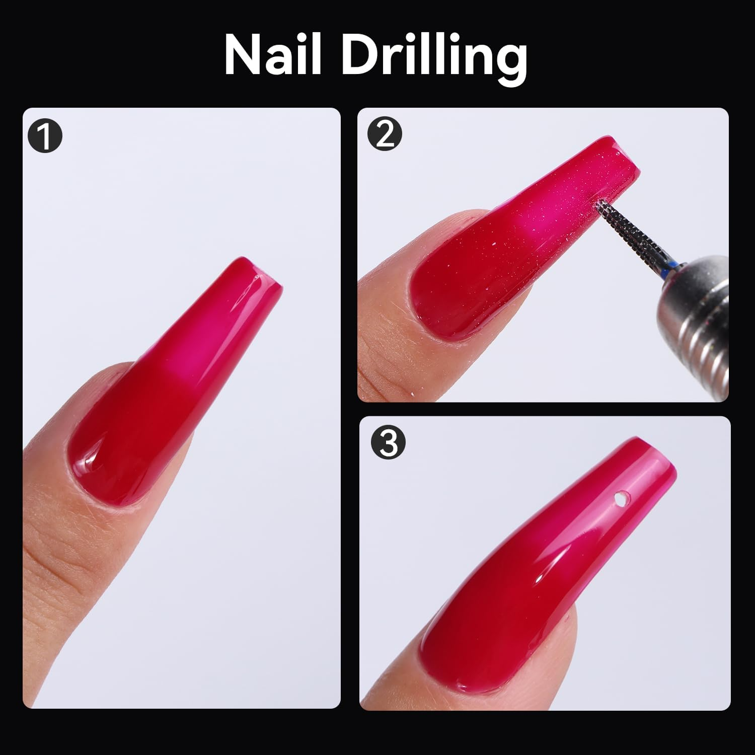 Beautilux Nail Cutter Attachment, 3/32 Inch Carbide Tungsten Bits, Quick Removal of Cuticle Polishing Gel for Manicure and Pedicure (NDB-LCO-M) image number 3