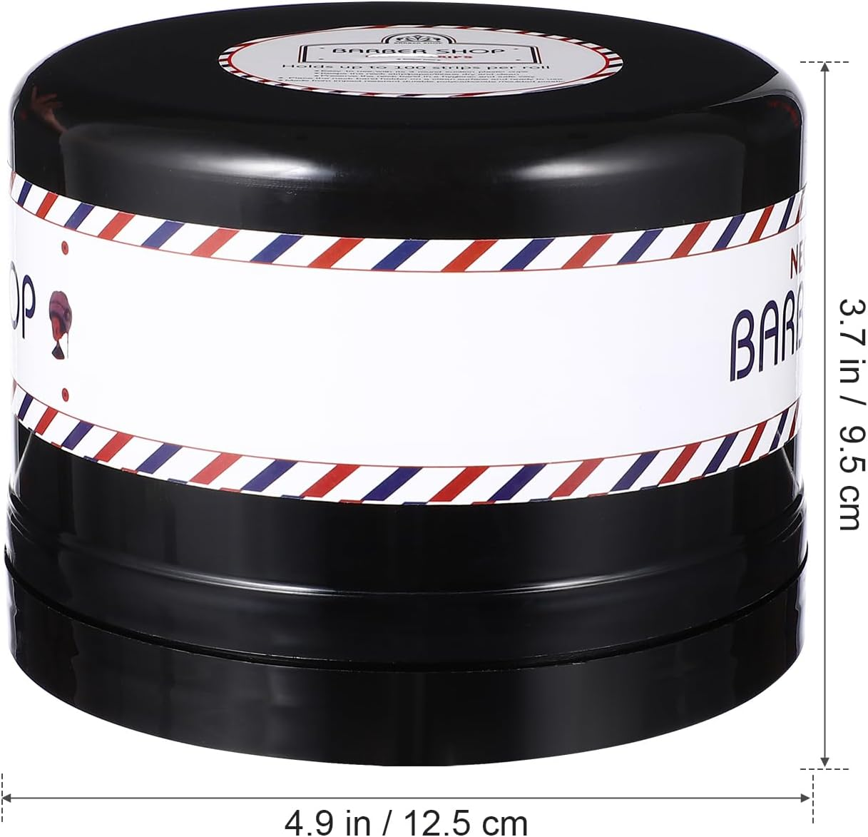 Uonlytech Neck Strips Dispenser, Neck Roll Paper Box Paper Barber Neck Strips Holder Neck Cover Paper Container with Suction Cup Base for Salon Haircut image number 3