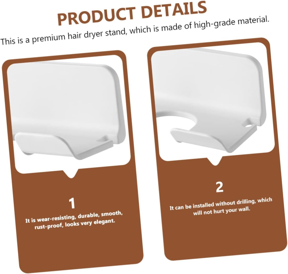 CANIGHT Toilet Dryer Holder Hotel Dryer Stand Hair Rack Hair Tool Organizer White image number 1