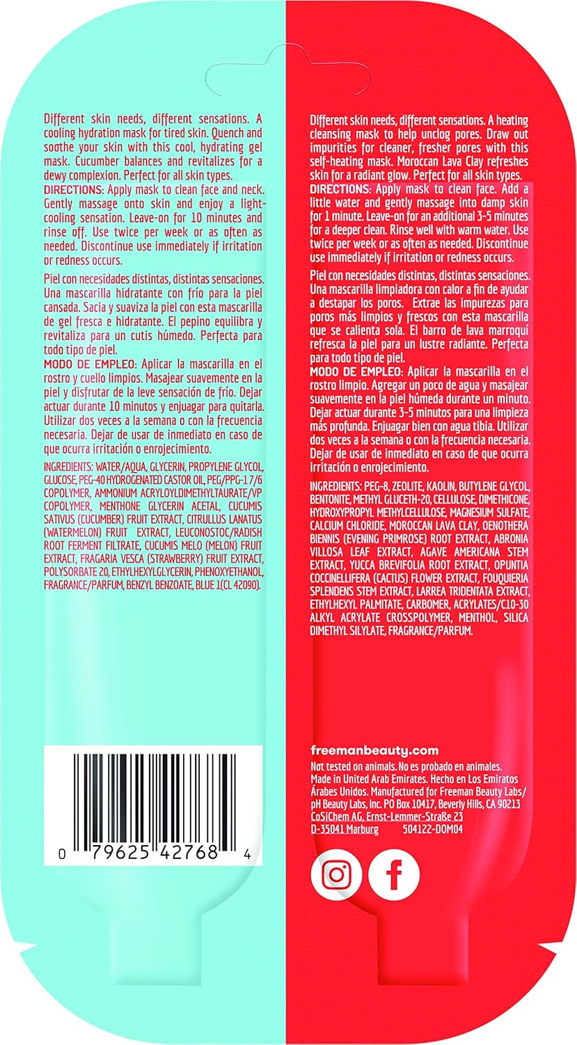 Freeman Hot & Cold Dual Mask, 2 X 7ML, 1800 Gram image number 1