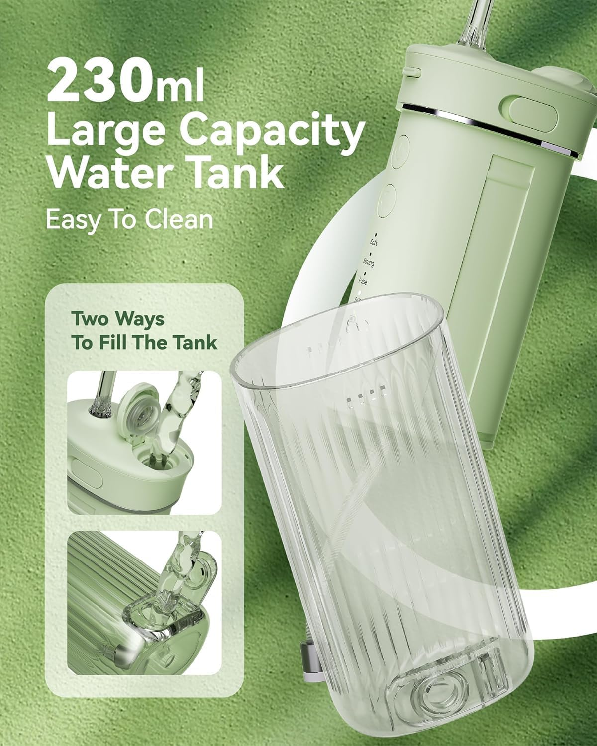 Portable Mini Water Flosser - Travel Oral Irrigator with Telescopic Water Tank, 4 Modes, and IPX7 Waterproof Design - Perfect for Braces, Bridges, and Home & Travel Dental Care image number 1