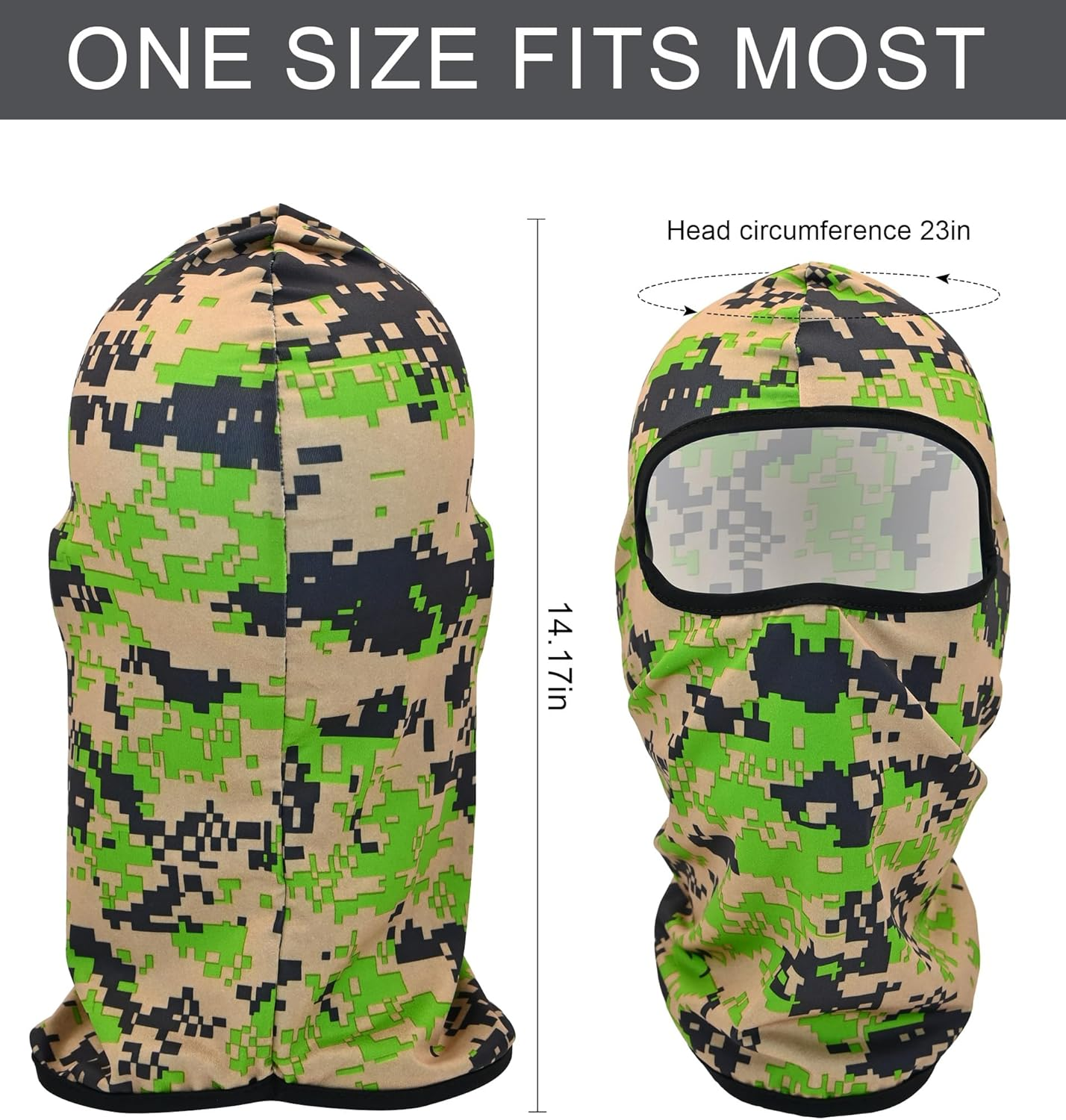 YBVABE Balaclava Face Mask - Neck Gaiter Adjustable, Windproof, UV Protection Hood, Summer Cooling, for Skiing, Snowboarding, Motorcycle Breathable Ice Silk Motorcycle Scarf for Men & Women image number 2