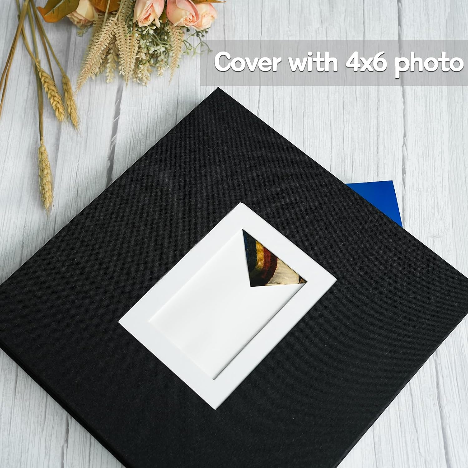 Vienrose Photo Album Self Adhesive for 2X3 4X6 5X7 8X10 Pictures DIY Scrapbook 40 Blank Pages Linen Cover Memory Book for Wedding, Baby Growth, Travel, Black image number 4