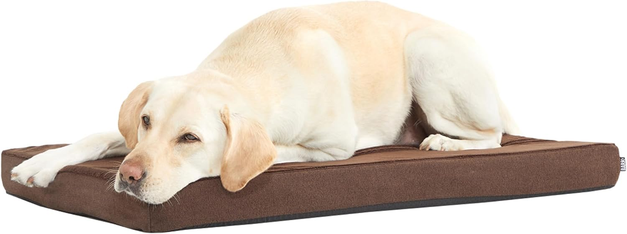 Barkbox Memory Foam Platform Dog Bed | Plush Mattress for Orthopedic Joint Relief (Large, Grey)