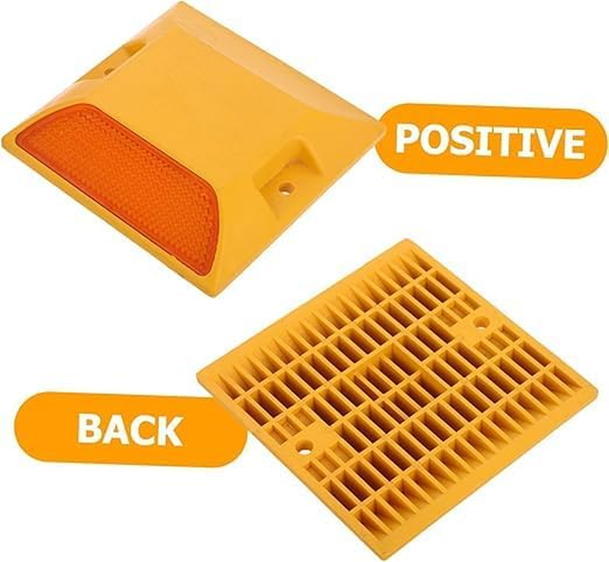 2Pcs Reflective Traffic Markers,Roadway Markings and Pavement Studs for Sidewalks, Pedestrian Crossings, and Street Safety image number 3
