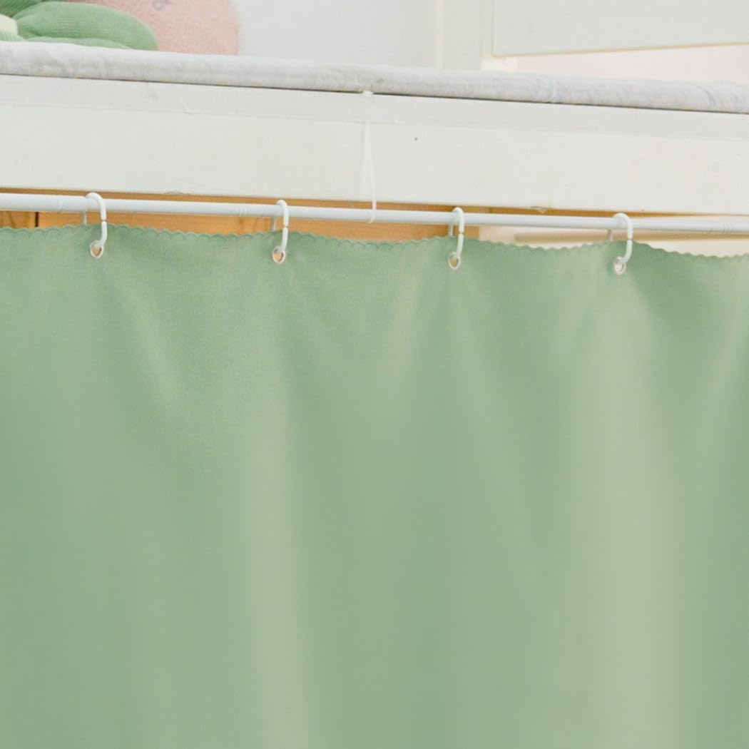 Teanea Heavy-Duty Blackout Bottom Bunk Bed Curtains Privacy Canopy Twin Size for Home Dorm, 1 Panel, Green image number 4