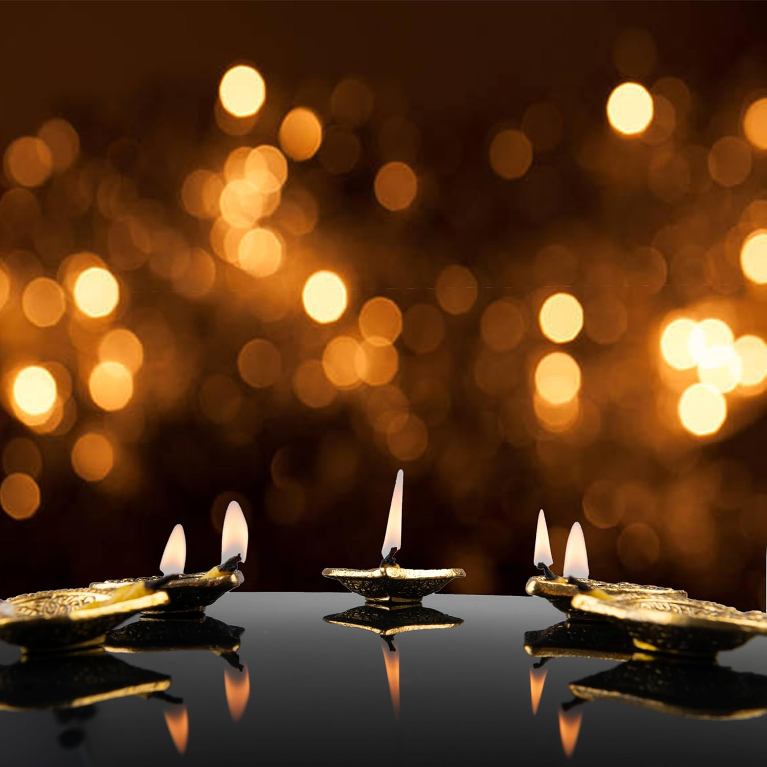 Wonder Care Metal Gold Oil Lamps for Diwali Decorations for Home Diya | Decor for Diwali with Diya Set | Diwali for Pooja ,Return Gift for Friends, Family Indian Diya Lamp Diwali Diya 30 Piece Set