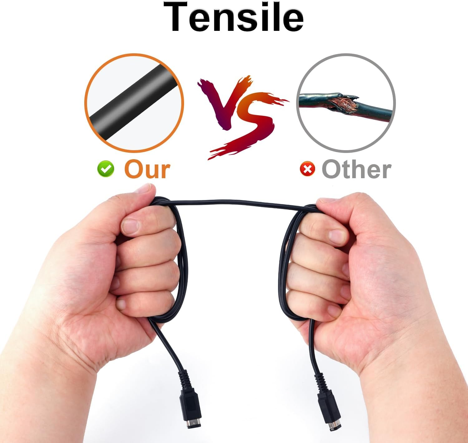 BTFO Verbindungskabel, 118Cm Kupfer PVC 2 Spieler Spielkabel Verbindungskabel F&uuml;r Videospielkonsolen Geringe Verz&ouml;gerung Starke Verbindung F&uuml;r Spieler image number 6