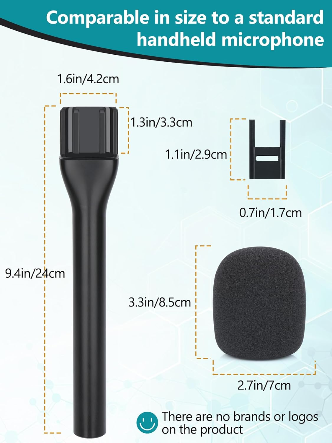 YOUSHARES Mic Holder for DJI Mic Mini, Handheld Interview Microphone Stand for DJI Mini Mic, Handle Adapter for Wireless Lavalier Microphone for Live Streaming, Vlogging, Etc image number 6