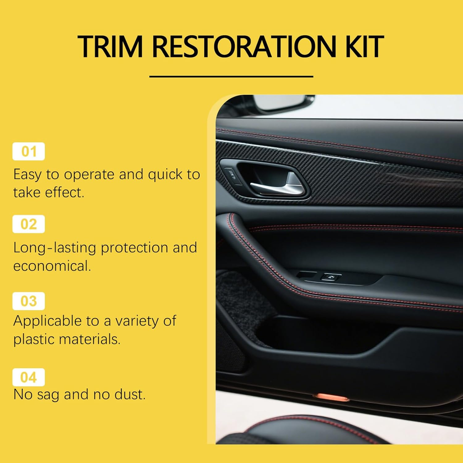 Lisutupode Trim Shine for Car - Vehicle Interior Cleaning Kit - Scratch-Resistant Car Trim Cleaning and Care Kit for Garage RV Repair Shop Dashboard Automotive SUV Truck