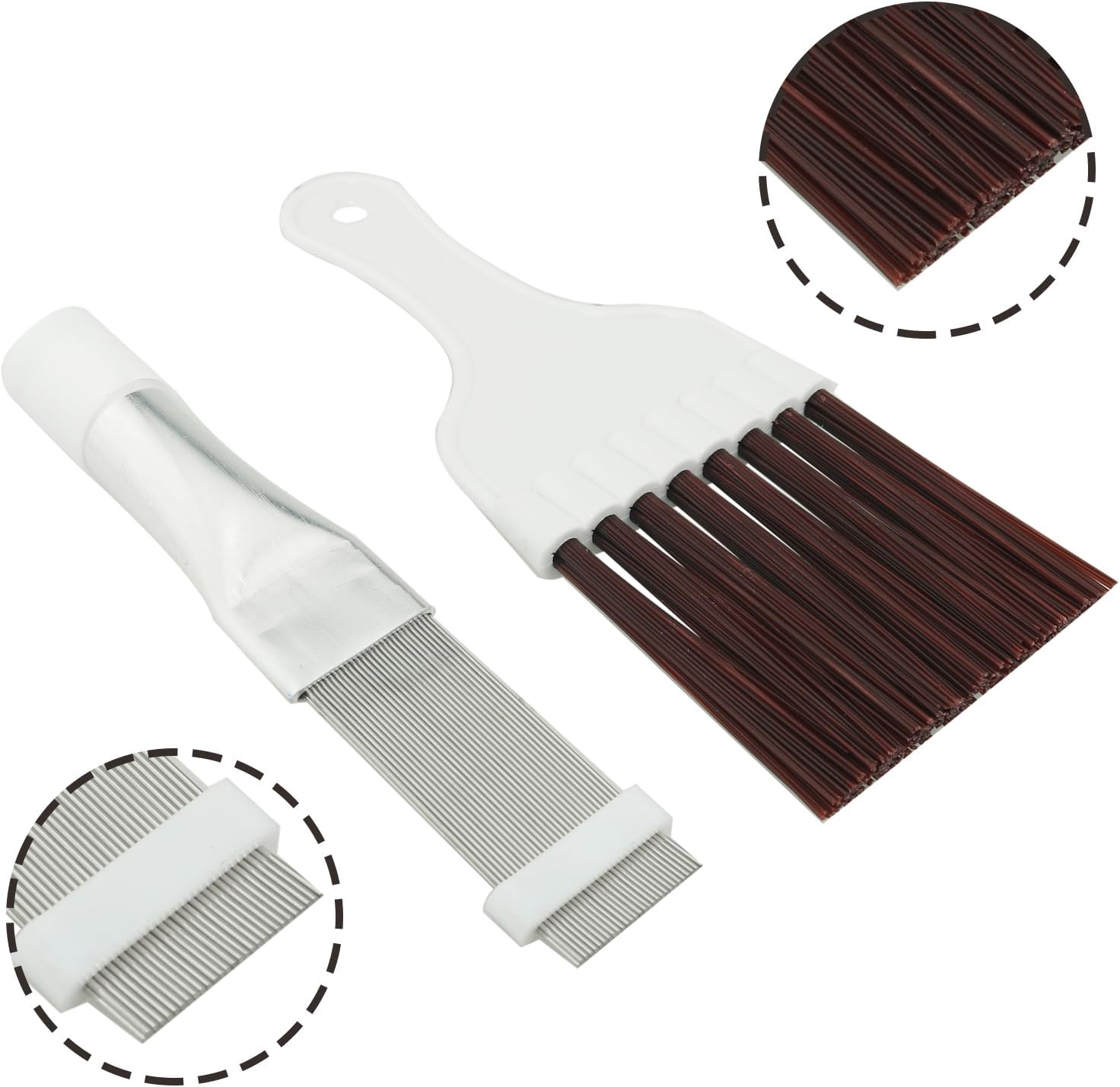 JJHXSM Air Conditioner Condenser Fin Comb Air Conditioner Fin Cleaner Refrigerator Coil Cleaning Whisk Brush Metal Fin Evaporator Radiator Repair Tool image number 2