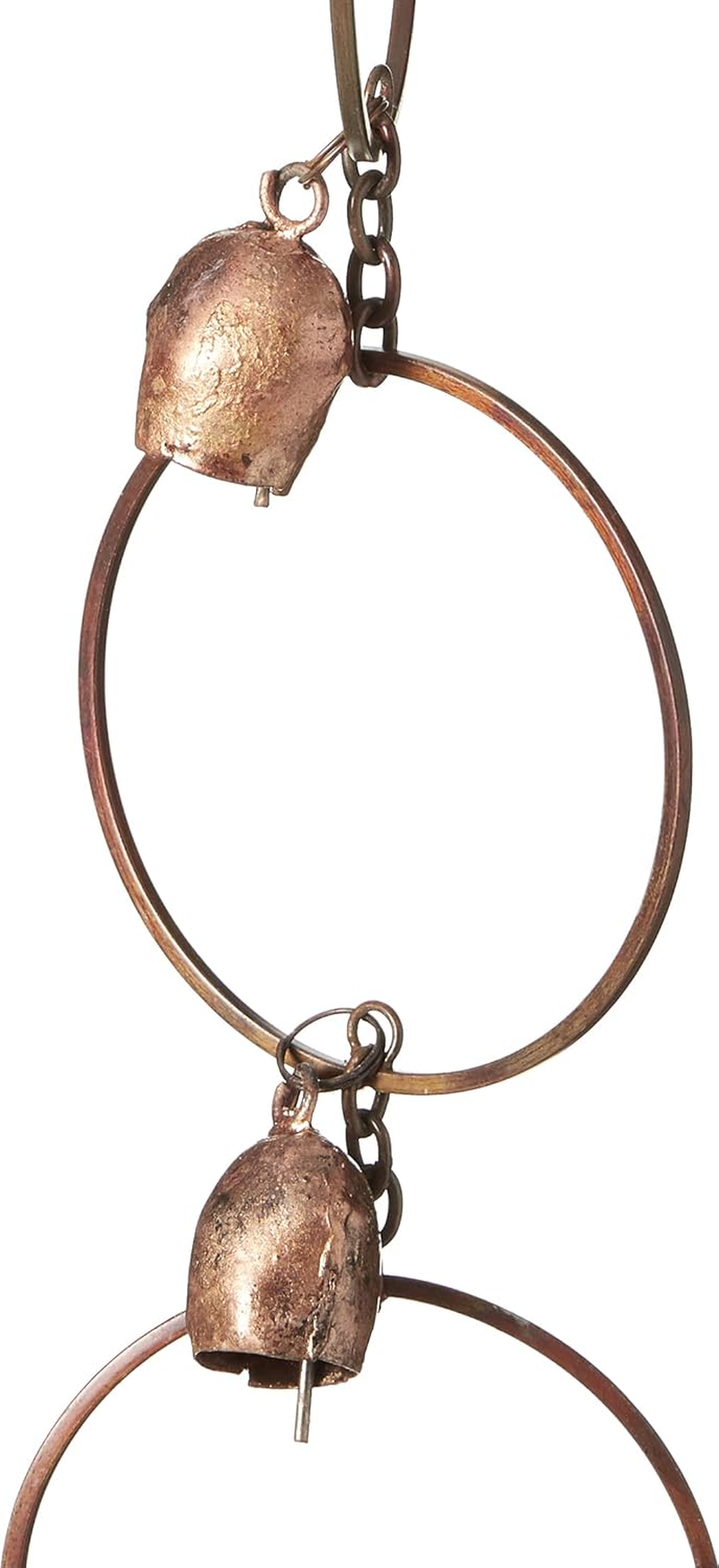 Ancient Graffiti 4" X 96" X 4" Flamed Copper Bell Rain Chain