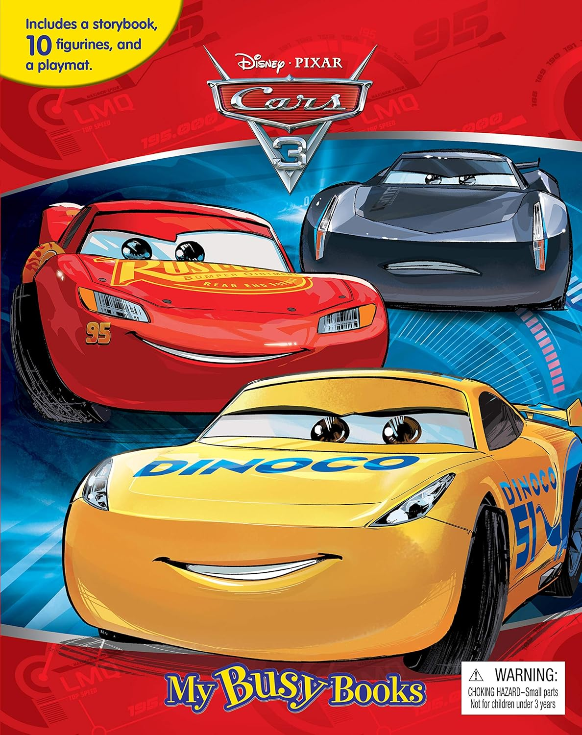 Cars 3: My Busy Books: with Storybook, 10 Figurines and a Playmat image number 3