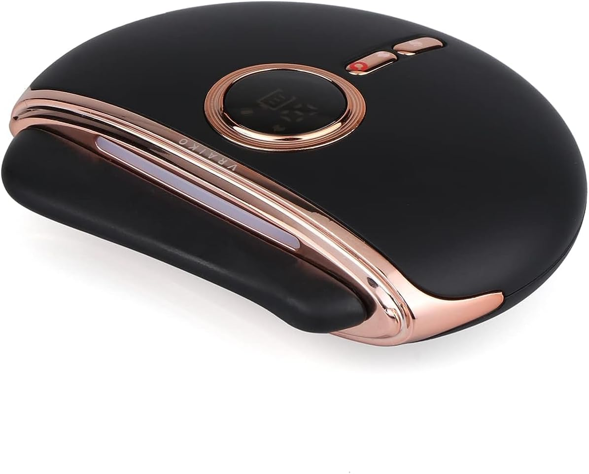 VRAIKO Eclipse Gua Sha Facial Tools, Face Sculpting Tool, Electric Face Massager with Heat & Vibration & 1000Mah Battery, Neck & Face Lift, Wrinkle and Puffiness Reduction & Promote Lymphatic Drainage (Black Gold) image number 5