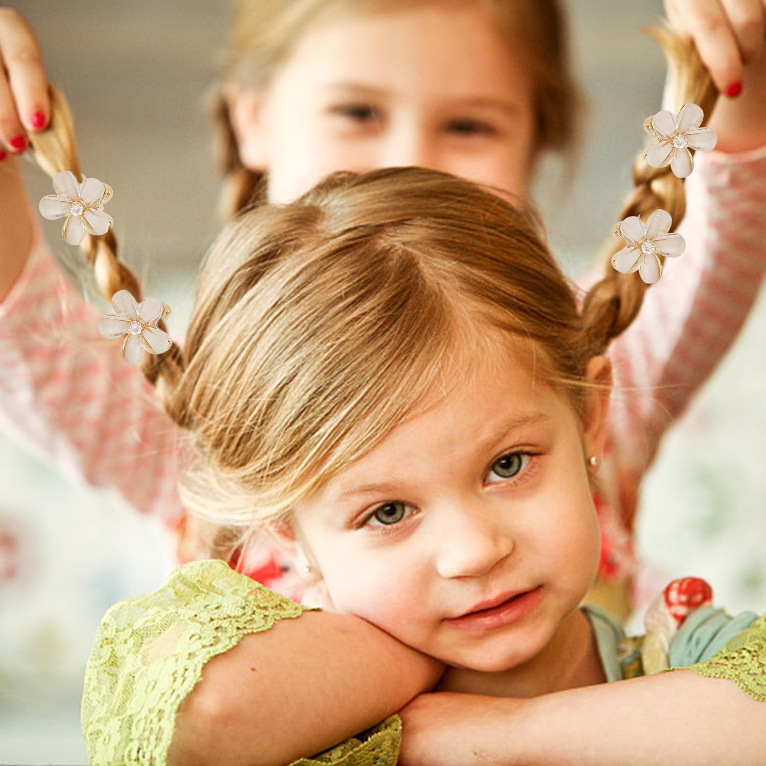 1 Piece Mosaic and Leaf Headdress and 10 Pieces Hair Clips, Elee and Simple Hair Accessories, Bridal Hair Accessories, Clothing Accessories, Hairstyle Accessories image number 4