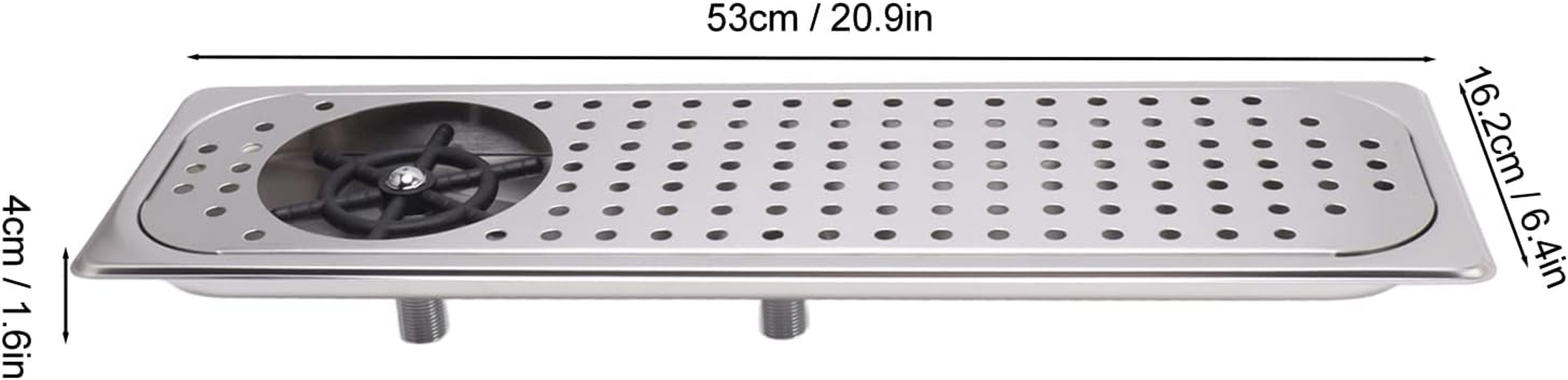 Gugxiom Stainless Steel Kettle Rinser, Stylish and High Pressure Bar Glass Raccoon Rinser with Drain Drip Tray Hose Glass Rinser for Bars Coffee Shops Etc. image number 3