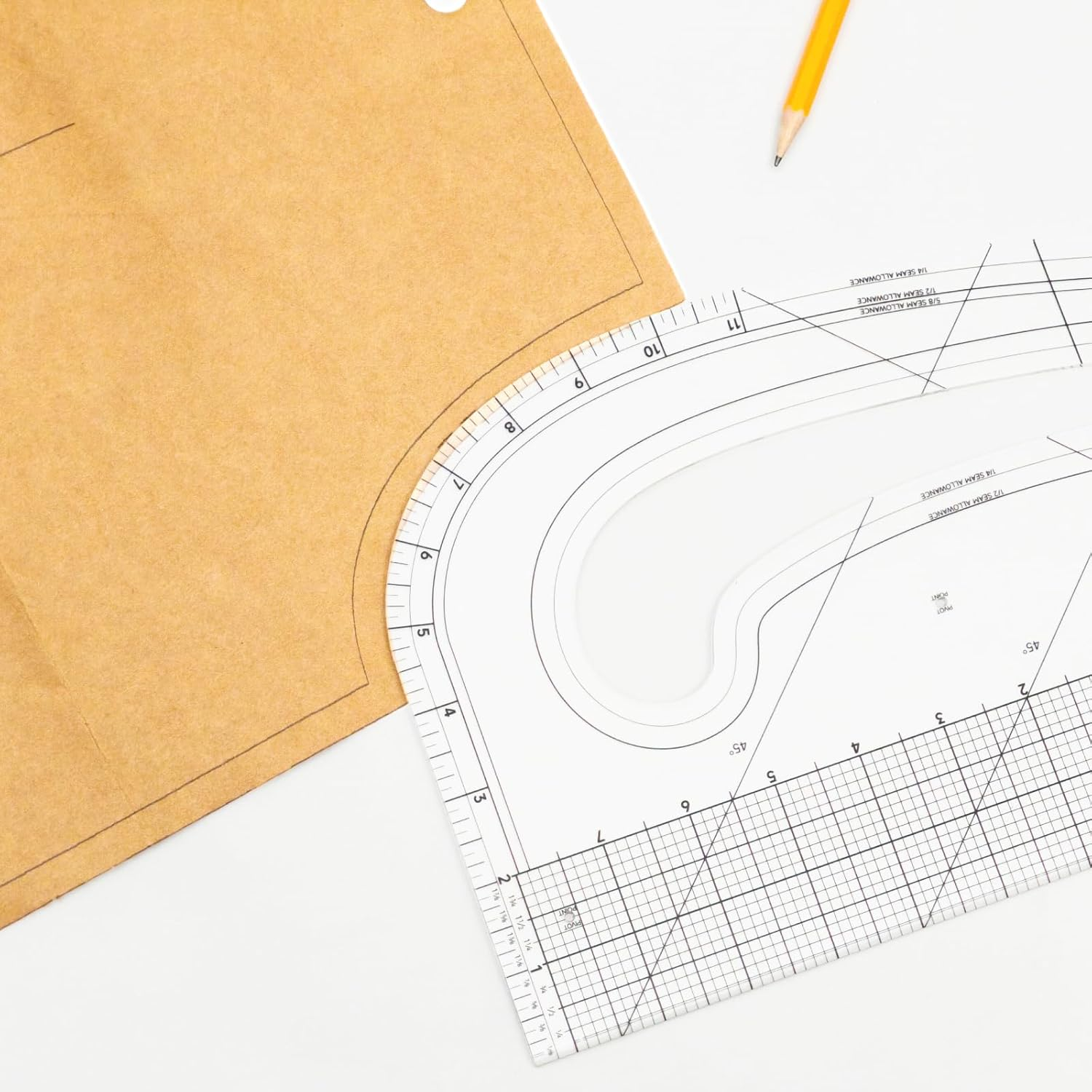 KEARING Metric Acrylic Pattern Master Ruler for Sewing, Pattern Making image number 6