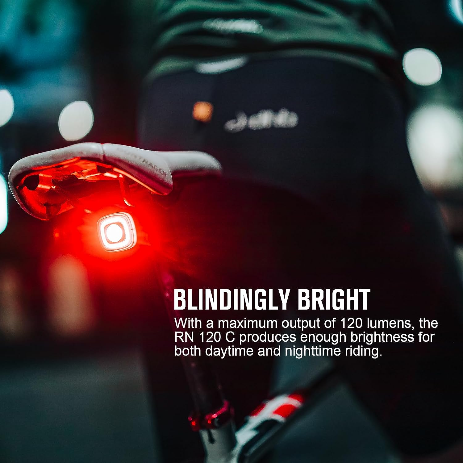 OLIGHT Rn120C（Type-C） Port Powerful Bike Taillight Max 120 Lumens Rechargeable for Daily Commuting and Road Cycling