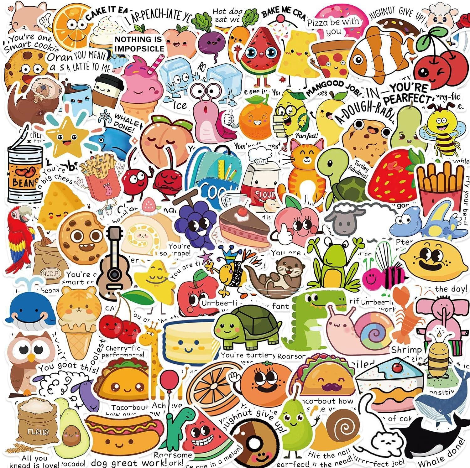 Punny Teacher Stickers for Students, 760Pcs Motivational Reward Stickers for Kids with 76 Different Designs, Classroom Supplies and Must Have Essentials for Teachers image number 1