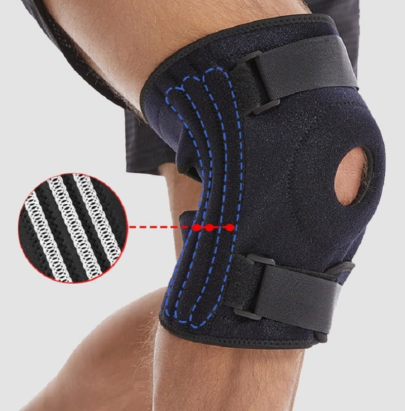 Size Knee Brace Extra Large Open-Patella Stabilizer Support for Arthritis, Acl, Running, Pain Relief, Meniscus Tear, Post-Surgery Recovery, Fit Men and Women (Black, 3XL-4XL)