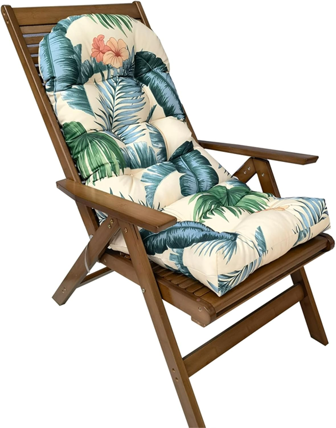 Gollense Adirondack Chair Cushion Rocking Chair Cushions High Back Patio Chair Pad for Indoor/Outdoor Water-Resistant Lounge Chair Replacement Seat Pillow with Ties for Garden Furniture (Dark Grey)