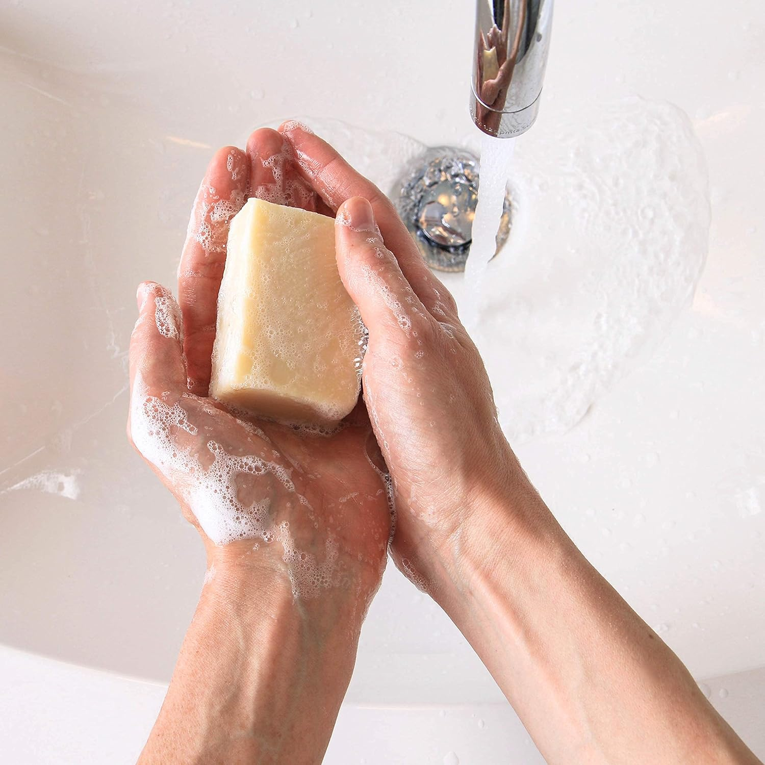 Organic Goat'S Milk Soap Loaf - Cut into 8 to 10 Soap Bars - Natural Ingredients - Hypoallergenic - 0.9Kg Block