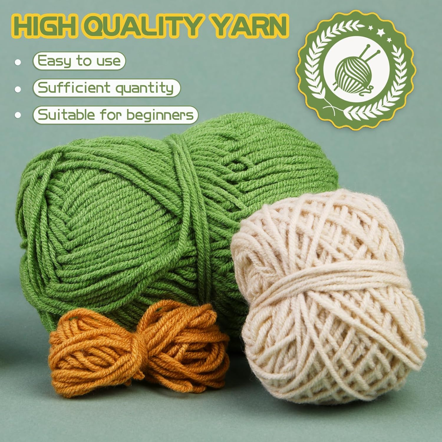 Kdafio Crochet Kit for Beginners, 2 Pcs Hanging Potted Plants Crochet Starter Kit with Step-By-Step Instructions and Video Tutorials Complete Crochet Kit for Beginners Decoration (Leaf Potted Plant) - Color5 image number 7