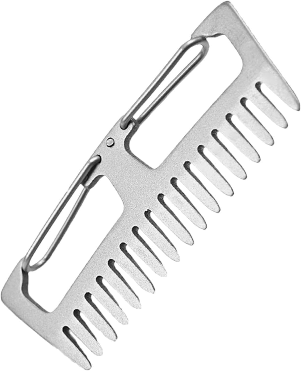 Pocket Titanium Hair Comb, Keychain Comb Tool, Anti-Static Outdoor Comb, Titanium Hair Combs, Compact Grooming Tool, Multi Functional Carabiner, Outdoor Sports Combs, Hiking Comb Tool, Carabiner Hair image number 4