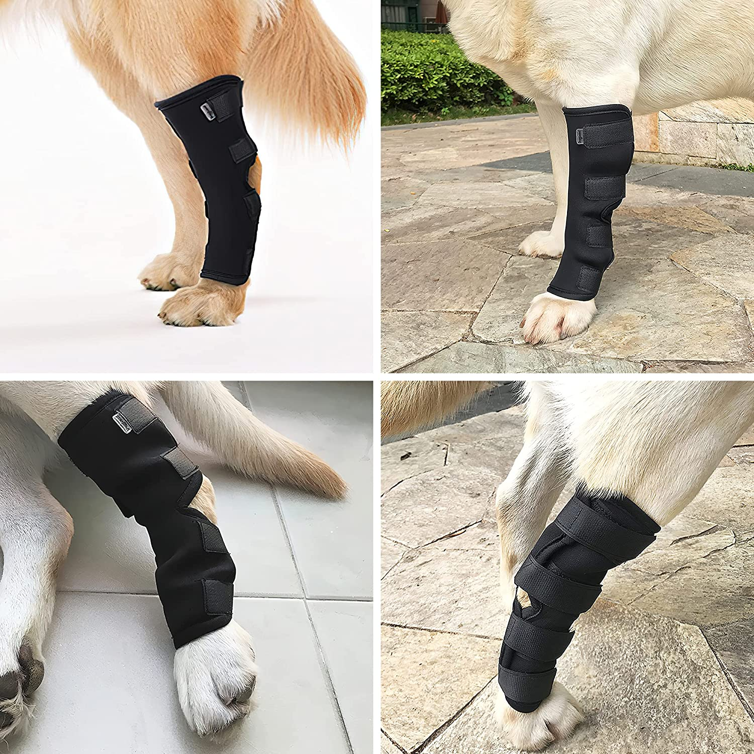 Rear Leg Brace for Small Dogs and Cats after Surgery Wear Hip and Thigh Wound Protective Sleeve (Long Leg Dog, X-Large) image number 4