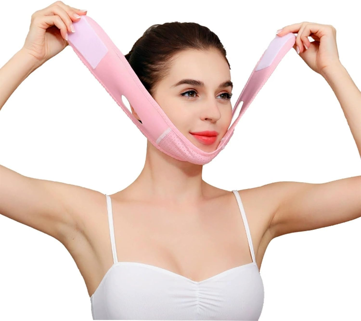 BGENHPON Reusable Double Chin Reducer, Face Lift Tape, Face Slimming Strap for Women, Breathable V Line Lifting Mask, Innovative Lifting Technology, One Size Fits All image number 6