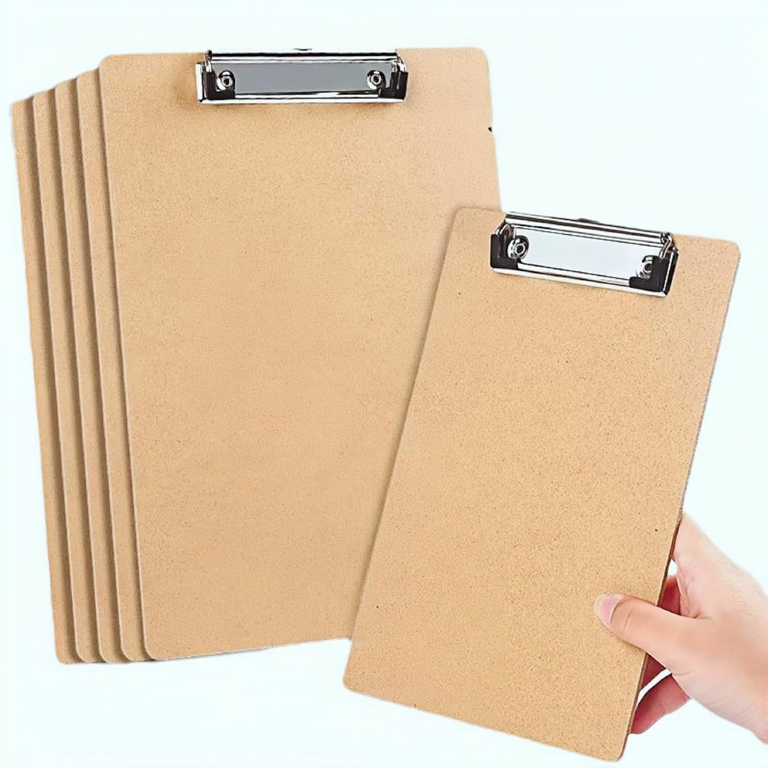 6PCS A4 Clipboards,Basics Hardboard Office Clipboard,A4 Standard Clipboard Size 9" X 12.5",Back to School Teacher Classroom Supplies,School Supplies for College Students,Office Supply image number 4
