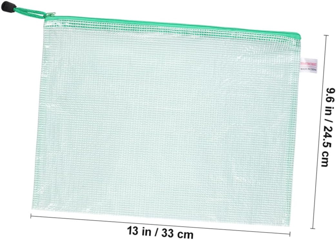 GETAJGHSD 24Pcs Mesh Zipper File Bag Document Organizer Pouches for Classroom Office Storage and Travel Includes Practical Zippered Storage
