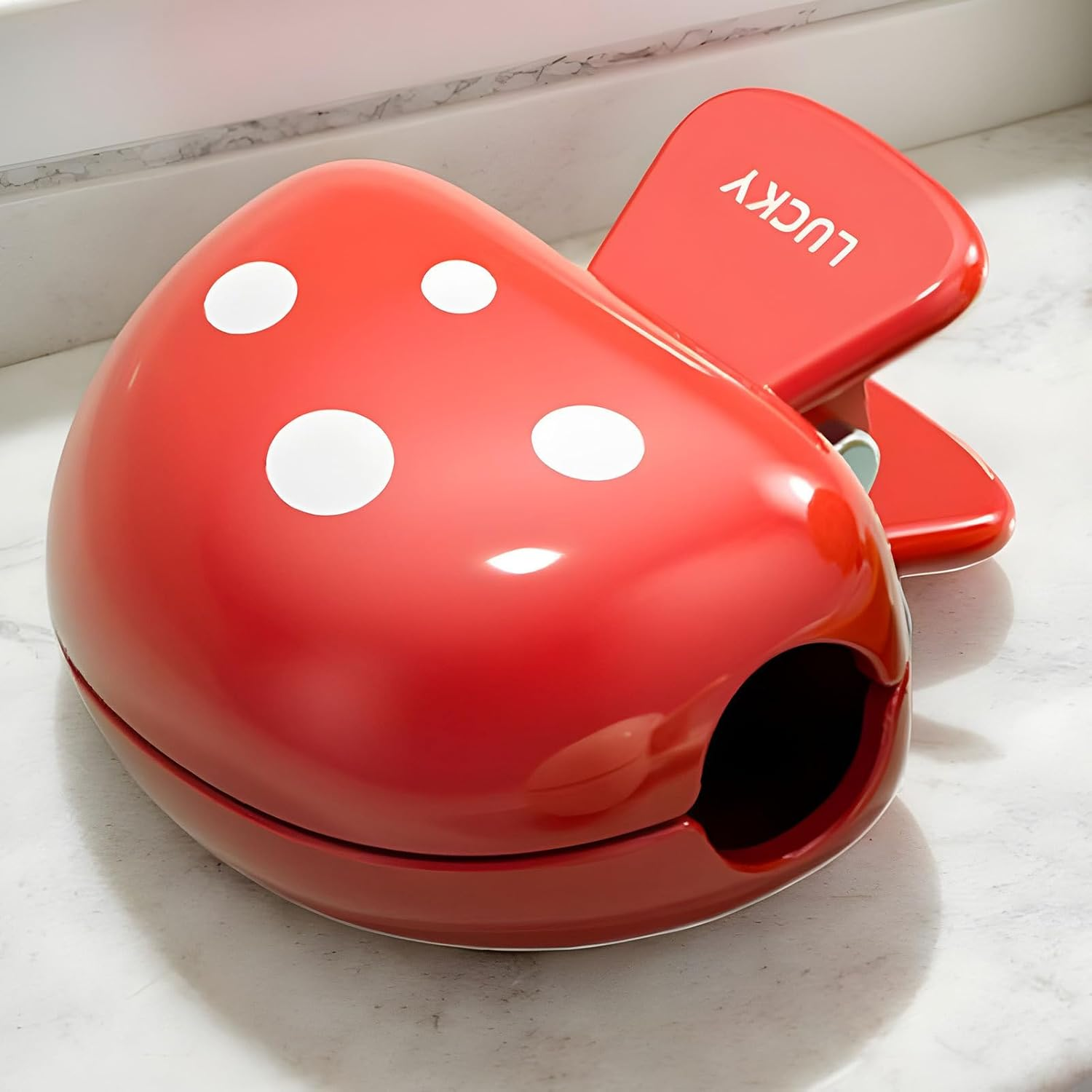 Rrlihjgu Toothbrush Head Cover - Mushroom Shape Electric Toothbrush Head Cover,Clamp-On Protection Gadgets Cute for Bathroom Travel Hotel Dormitory Airport - Red image number 5