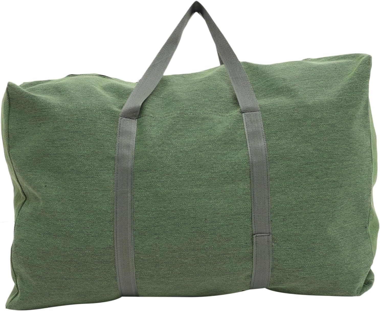 OSOLADY Large Olive Green Canvas Duffle Bag with Handle Thick Military-Grade Travel Luggage Storage Bag Large Capacity Household Quilt Carry for Moving and Travel Random Color image number 4