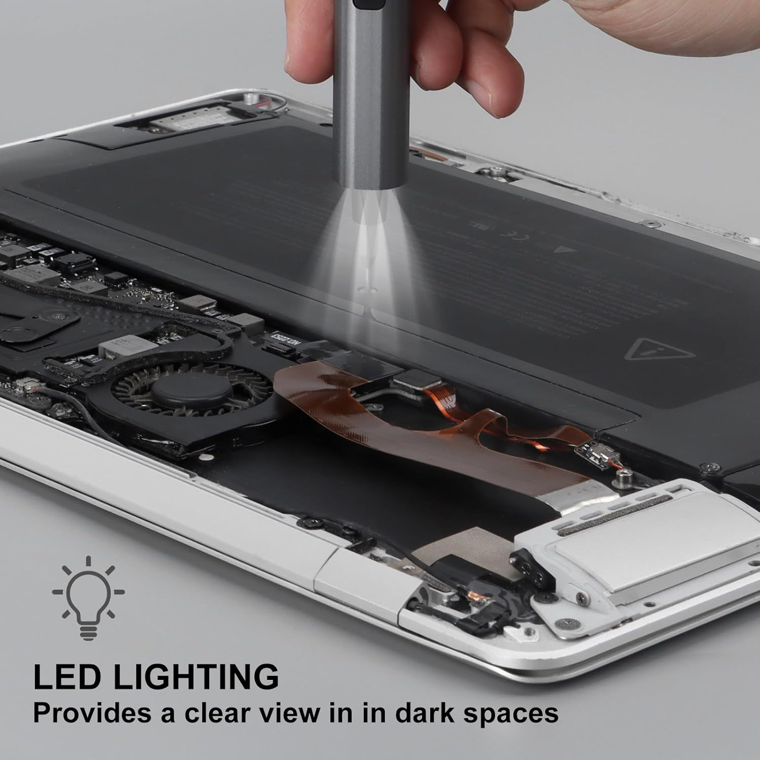 SHARDEN Mini Electric Screwdriver,29 in 1 Small Electric Screwdriver Kit with 24 Magnetic Bits,Precision Cordless Screw Driver Repair Tool for Phone Camera Laptop Watch - Blue image number 3