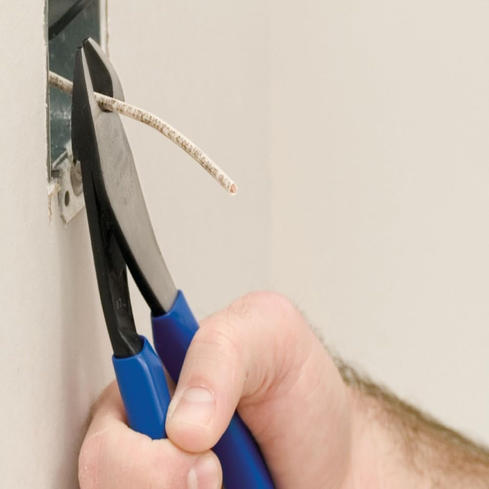 Klein Tools 8" Heavy Duty Diagonal Cutting Pliers, Angled Head Design for Easy Work in Confined Spaces, D200048 image number 3