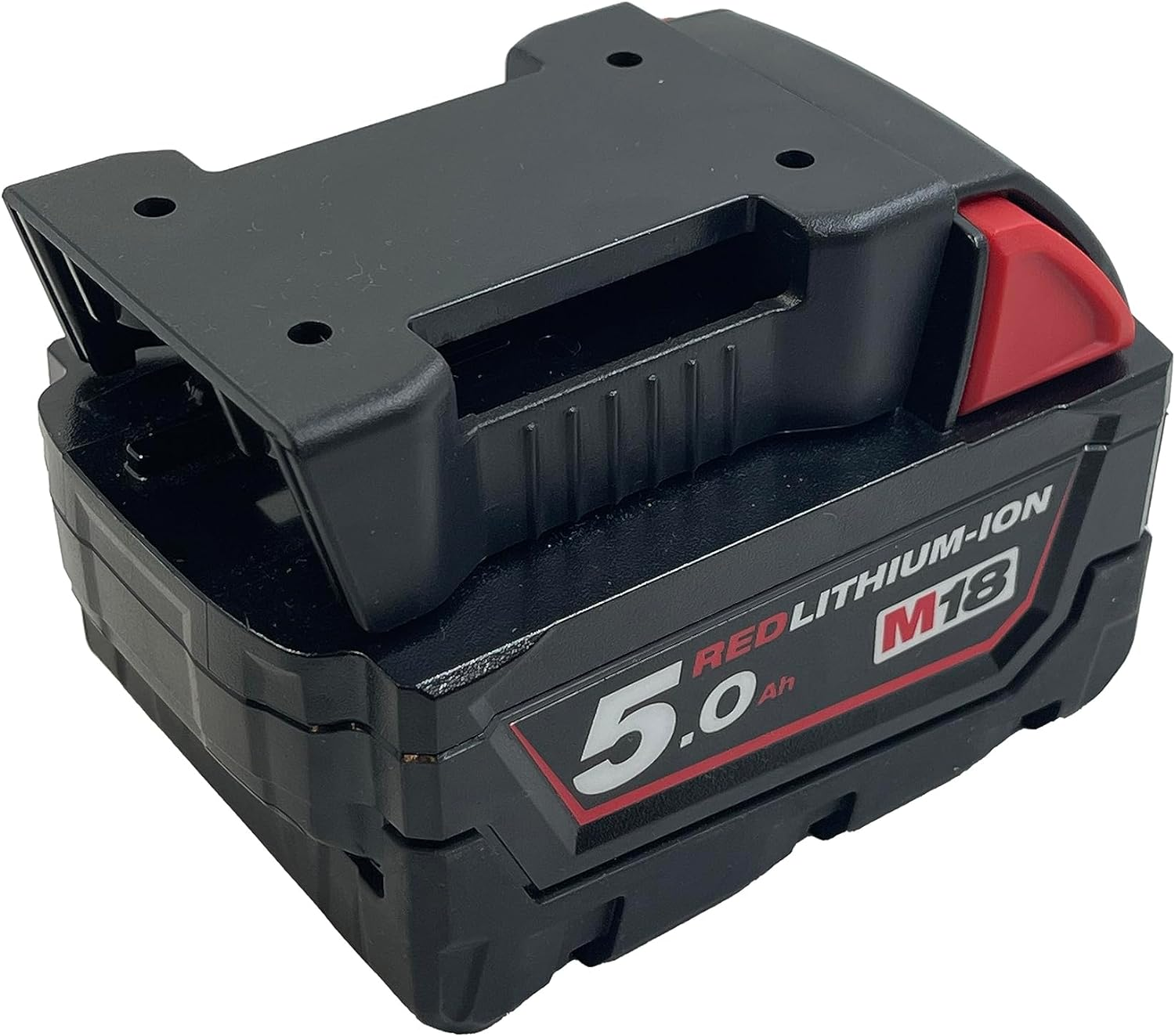 10Pcs Battery Holder Mount for Milwaukee 18V M18 Batteries | Wall Bracket | Milwaukee Battery Organizers | Black image number 5