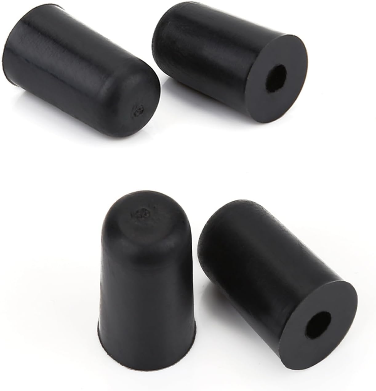 Rubber Tip, 4Pcs Black Endpin Rubber Tip for Cello Endpin, Non Slip Bass Endpin Protector Lightweight Small Rubber Tip Stopper, Rubber End Cap, Practical Instrument Protector image number 3